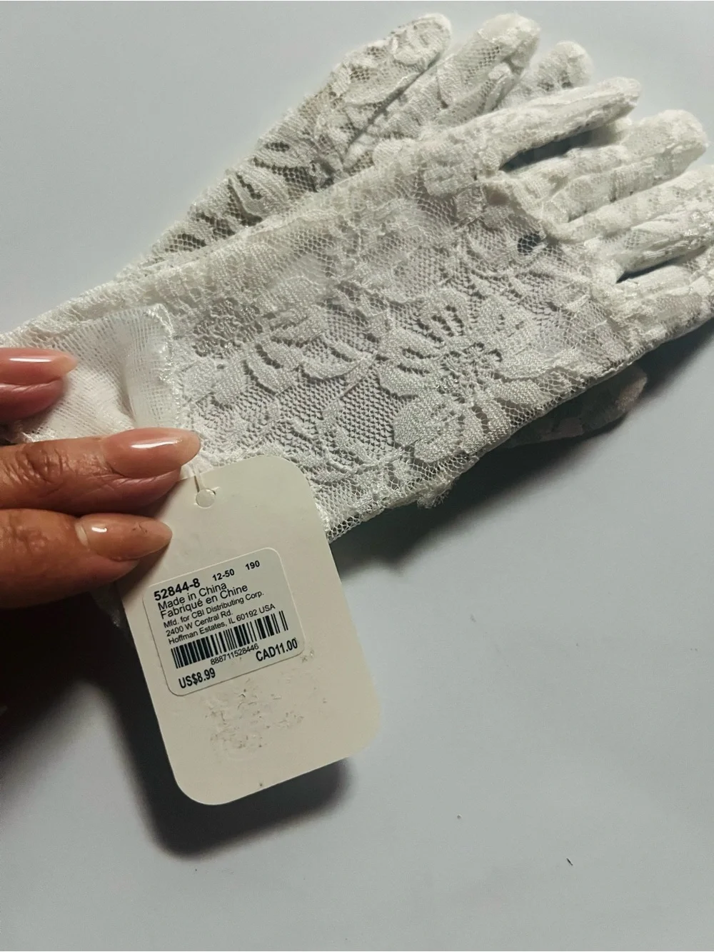 Claire's Small Girls White Lace Bow Dress Gloves